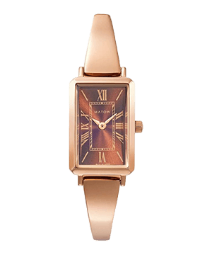 時計　MATOW 淡月　tsuki ローズゴールド MATOW マトウ TSUKI 月華 / SQUARE ROSE GOLD AMBER レディース 腕時計