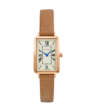 TSUKI 月華 / SQUARE ROSE GOLD CREAM BEIGE LEATHER