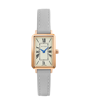 TSUKI 月華 / SQUARE ROSE GOLD CREAM WHITE GRAY LEATHER