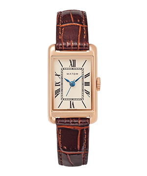 MATOW マトウ TSUKI 朧月 / SQUARE ROSE GOLD BROWN LEATHER