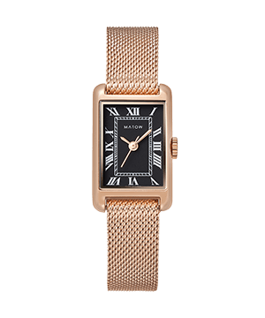 TSUKI 朧月 ノワール / SQUARE ROSE GOLD MESH NOIR