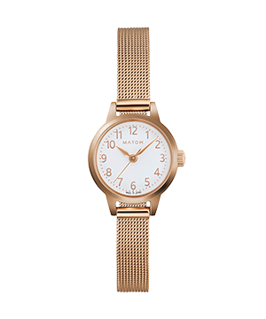 MATOW TSUKI 淡月ローズゴールド メッシュ時計 MATOW マトウ TSUKI 清月 / ROUND ROSE GOLD WHITE MESH レディース