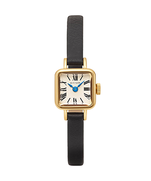 MATOW マトウ TSUKI 淡月 / MINI SQUARE GOLD WHITE BLACK LEATHER