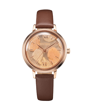 SHIKI BOUQUET 紅葉 ROSE GOLD BROWN LEATHER