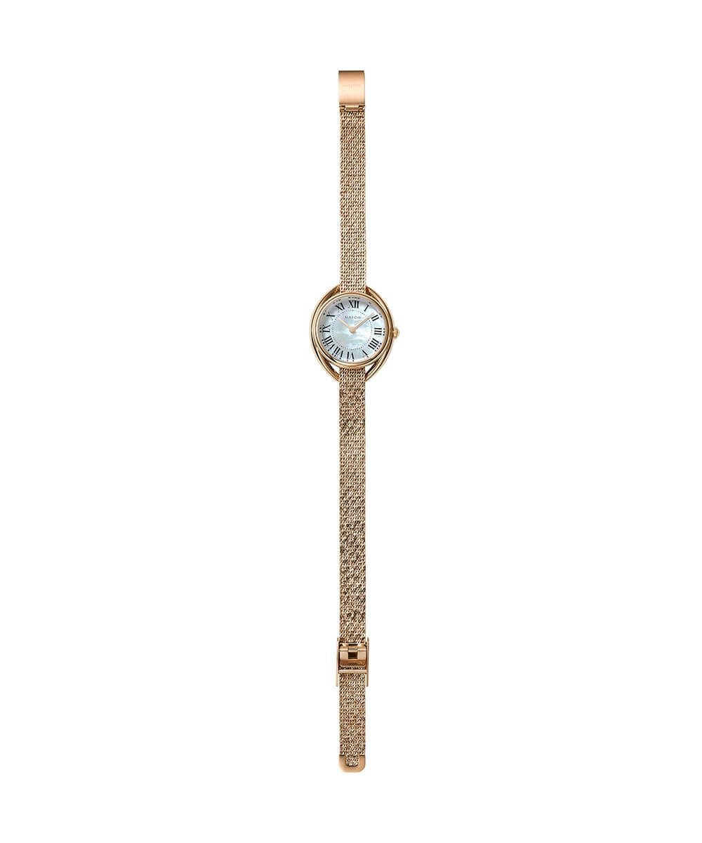 MATOW 腕時計SHIKI HARU ROUND ROSE GOLD 白亜 MATOW マトウ SHIKI ROUND ROSE GOLD 白亜 / 金花 レディース 腕時計