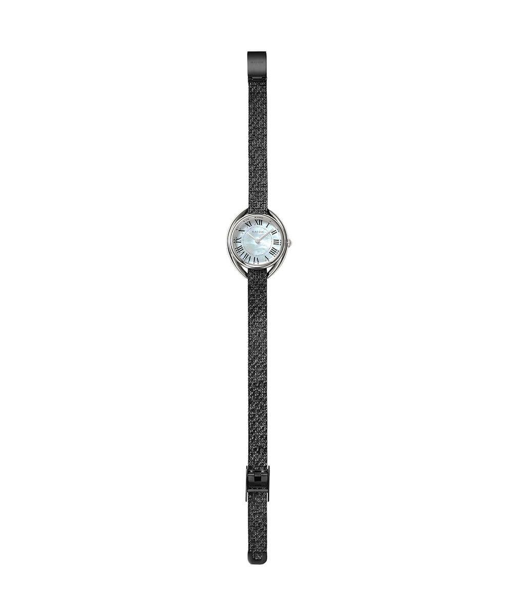 MATOW マトウ レディース 腕時計 SHIKI ROUND SILVER 白亜 / 黒花