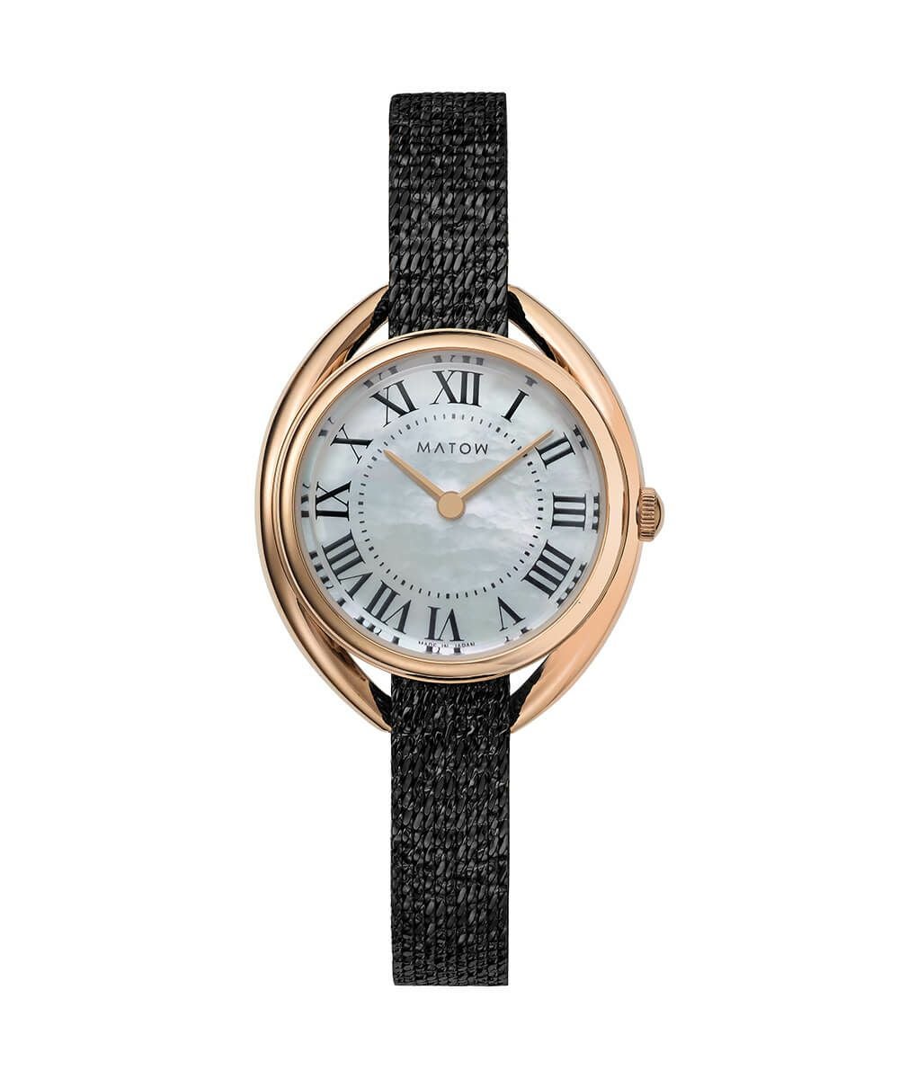 MATOW マトウ SHIKI ROUND ROSE GOLD 白亜 / 黒花 レディース 腕時計