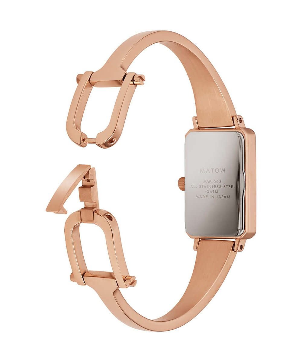 MATOW マトウ TSUKI 月華 / SQUARE ROSE GOLD AMBER レディース 腕時計