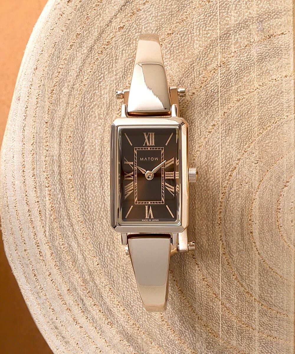MATOW マトウ TSUKI 月華 / SQUARE ROSE GOLD AMBER レディース 腕時計