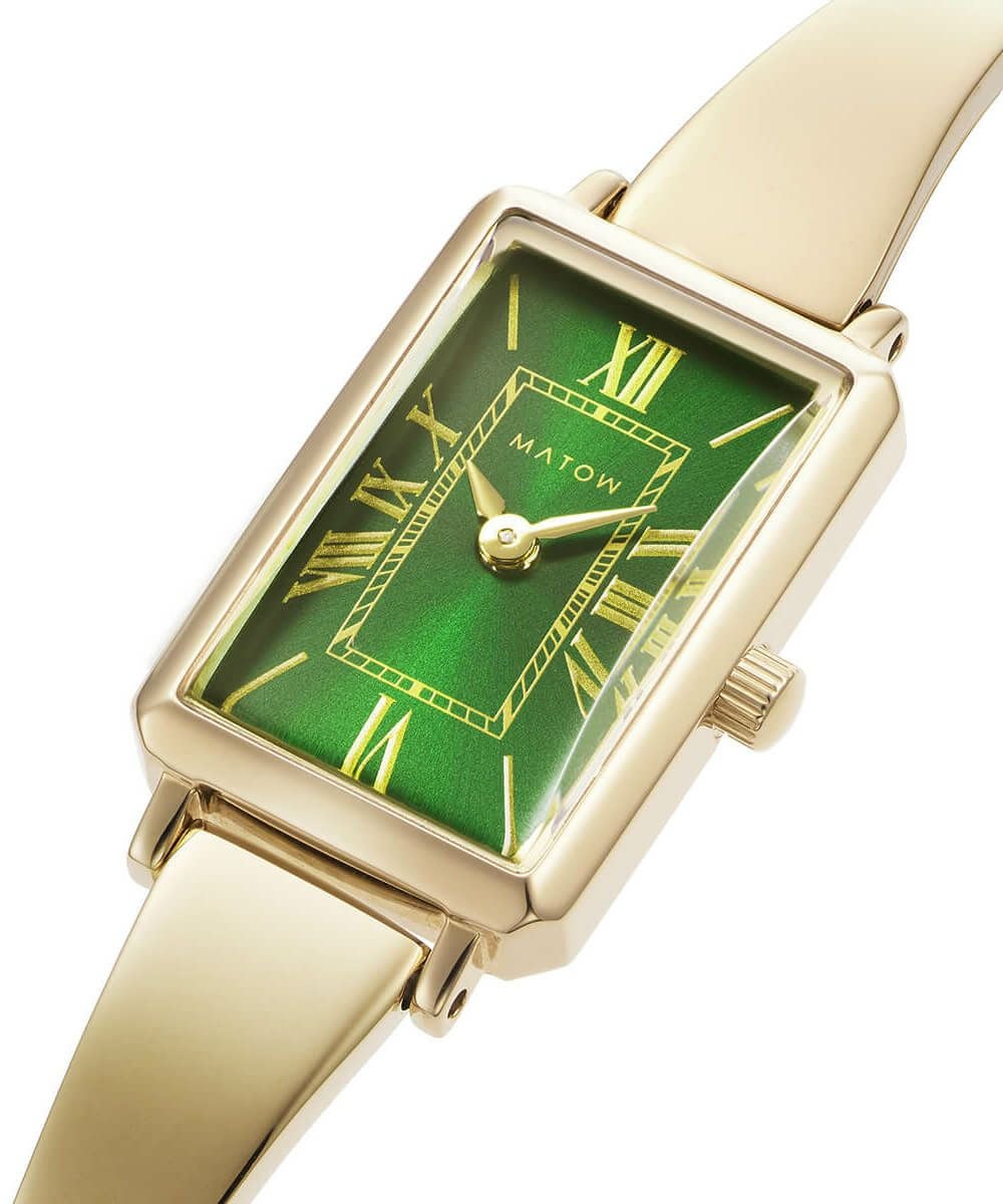 MATOW マトウ TSUKI 月華 / SQUARE GOLD GREEN レディース 腕時計