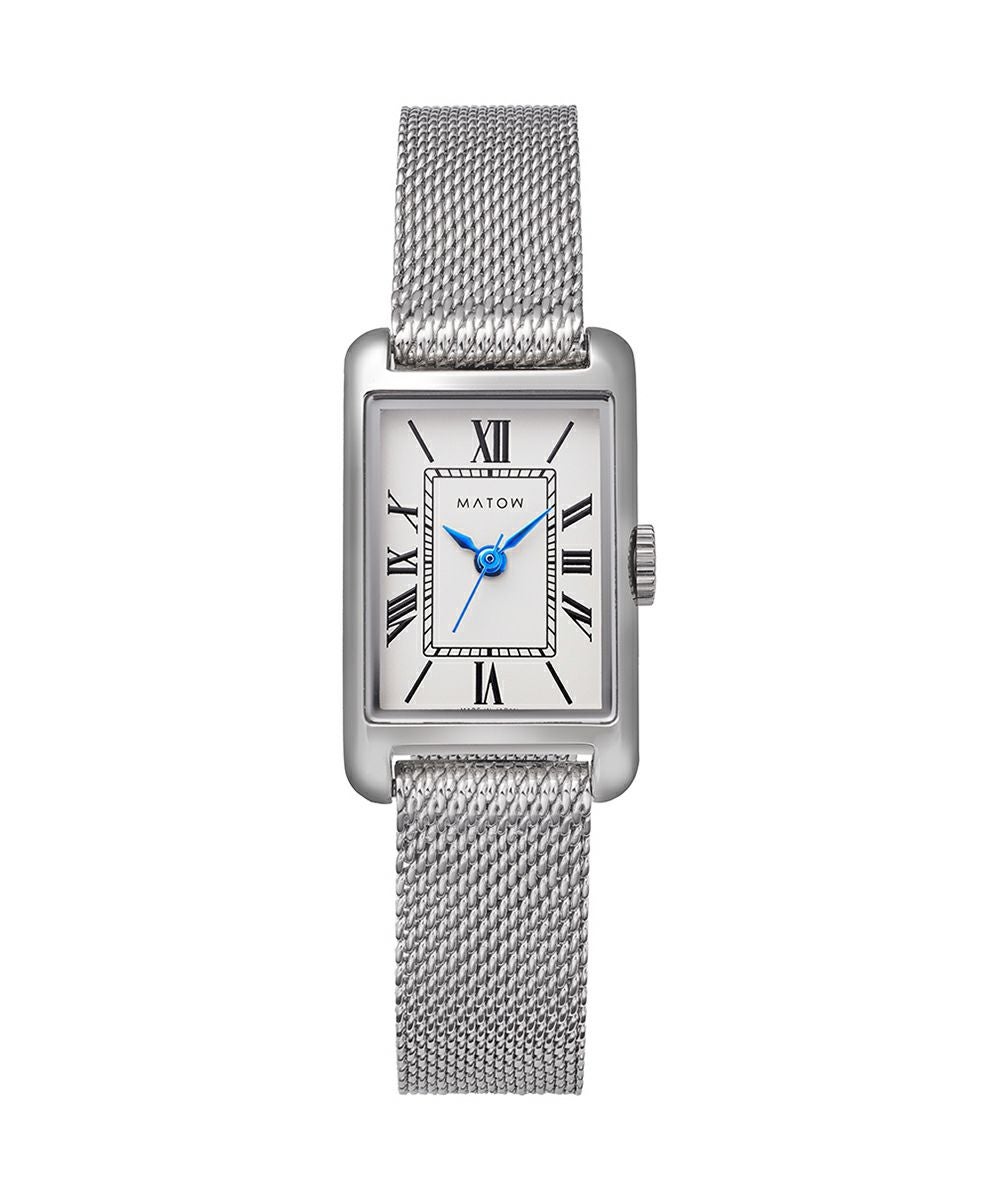 MATOW マトウ TSUKI 朧月 / SQUARE SILVER MESH レディース 腕時計