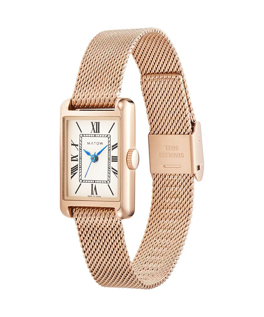 MATOW マトウ TSUKI 朧月 / SQUARE ROSE GOLD MESH レディース 腕時計 MATOW マトウ TSUKI 朧月 / SQUARE ROSE GOLD MESH レディース 腕時計