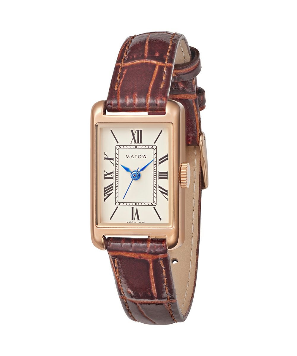 MATOW 腕時計 TSUKI 朧月 MATOW マトウ TSUKI 朧月 / SQUARE ROSE GOLD BROWN LEATHER