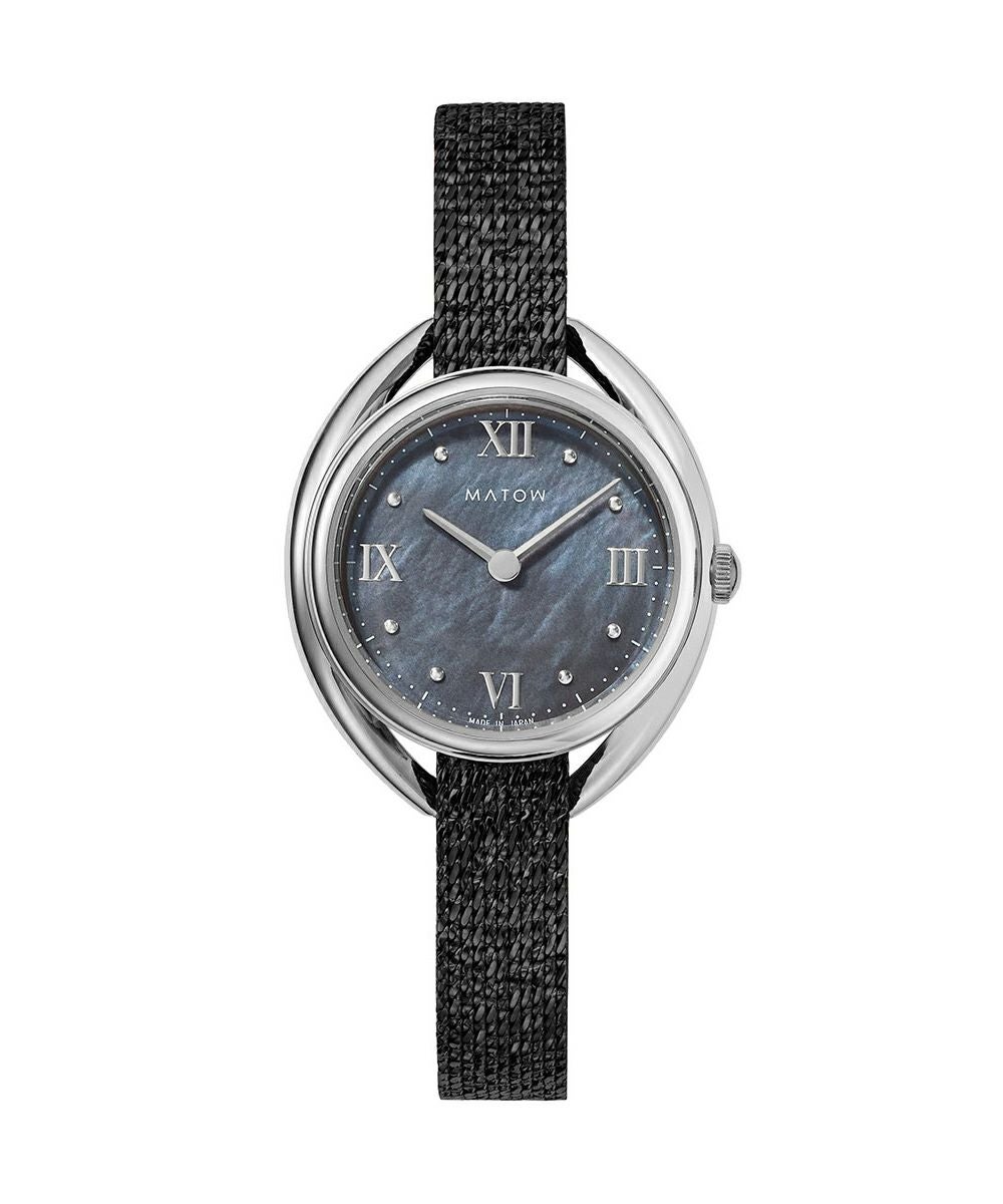 MATOW マトウ SHIKI ROUND ROSE GOLD 藍炭 / 黒花 レディース 腕時計