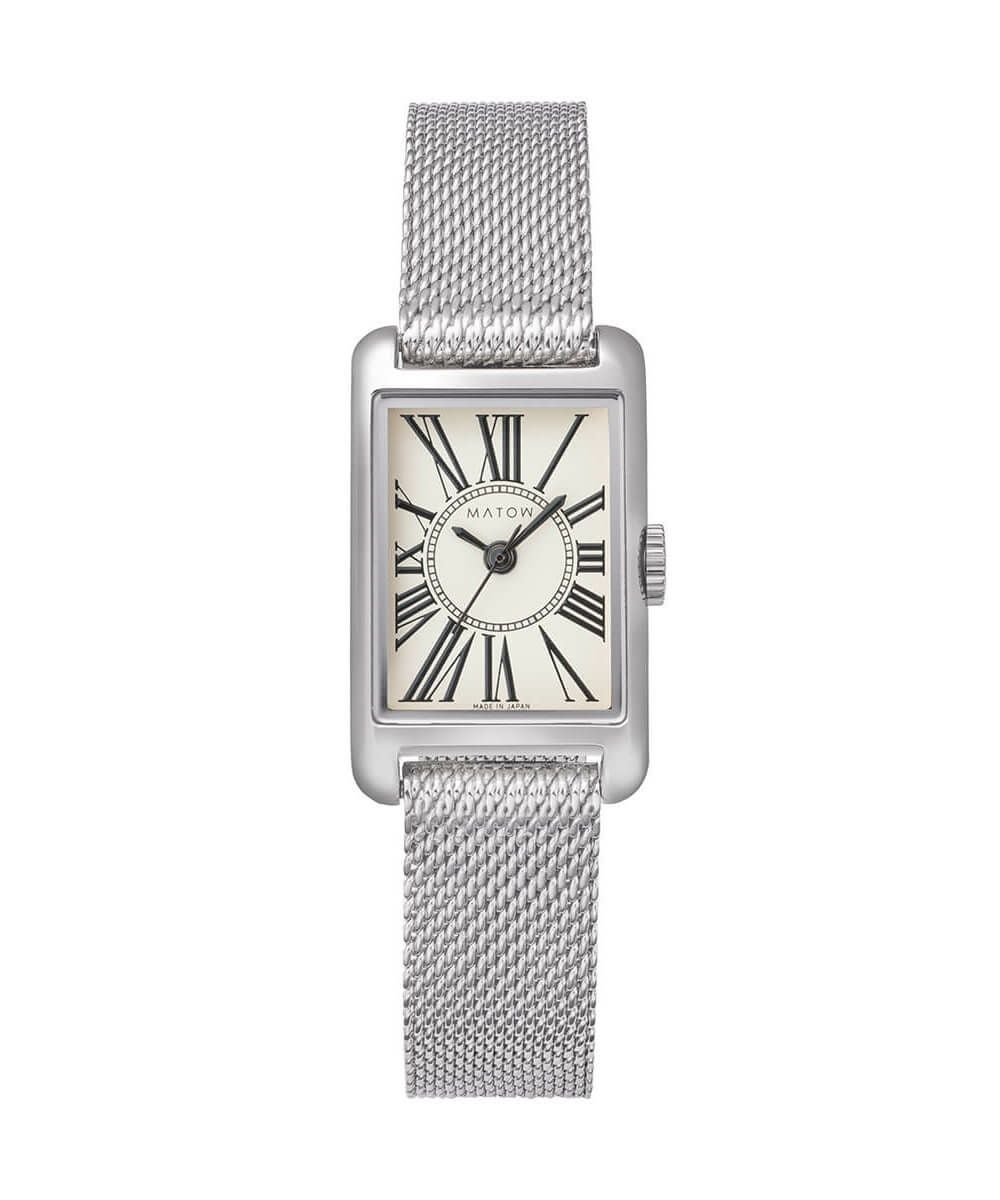 MATOW マトウ TSUKI 朧月 / SQUARE SILVER MESH レディース 腕時計