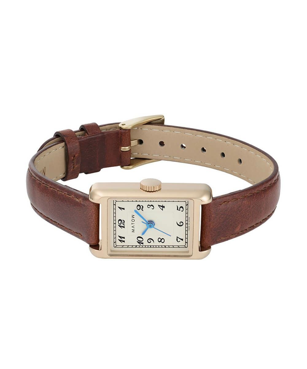 MATOW マトウ TSUKI 朧月 アラビック / SQUARE GOLD BROWN LEATHER MATOW マトウ TSUKI 朧月 アラビック / SQUARE GOLD BROWN LEATHER