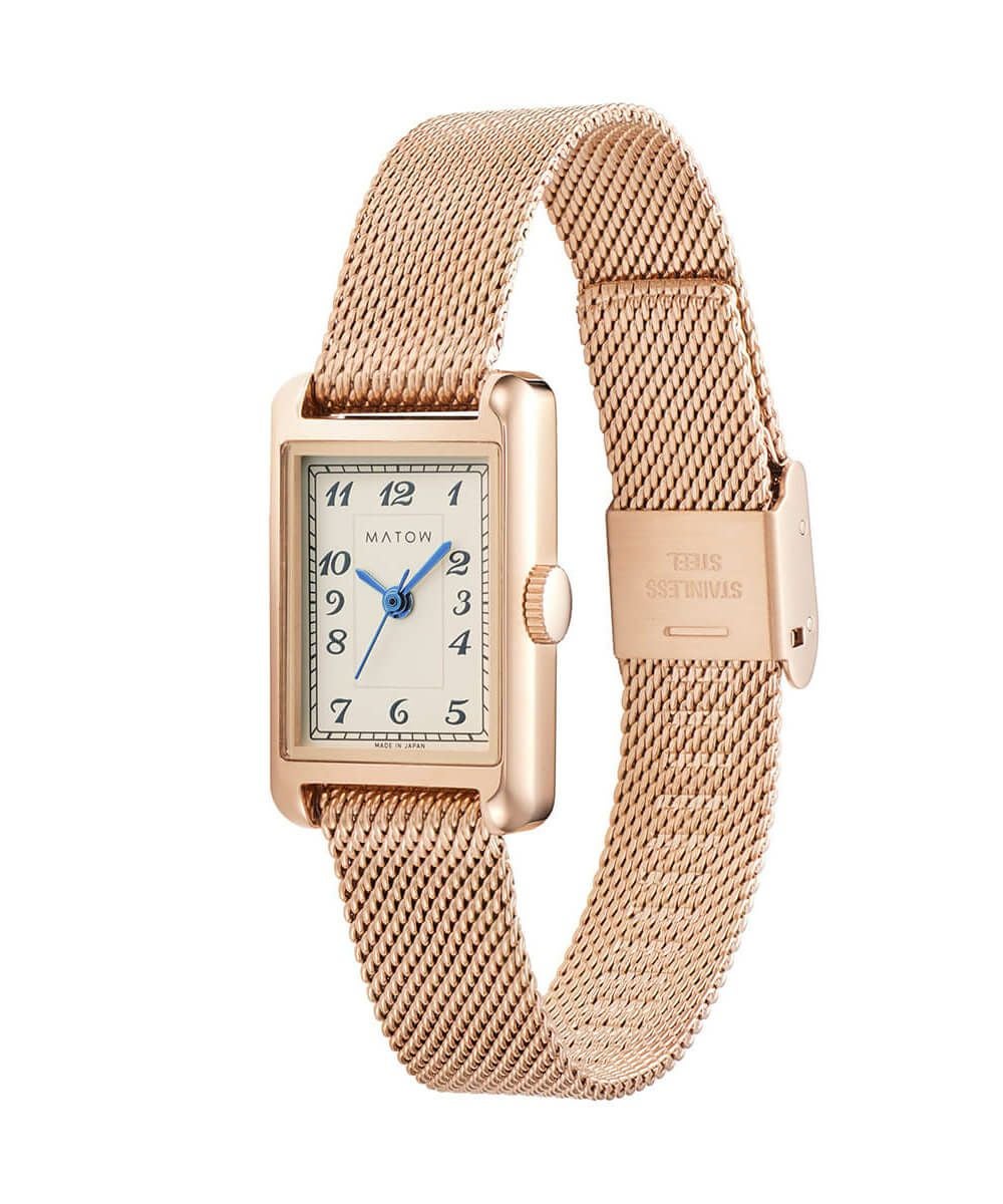 MATOW TSUKI 朧月 アラビック 腕時計 MATOW マトウ TSUKI 朧月 アラビック / SQUARE ROSE GOLD MESH ARABIC