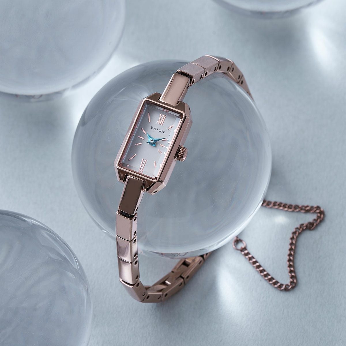 MATOW マトウ TSUKI 清月 / MINI SQUARE ROSE GOLD WHITE レディース