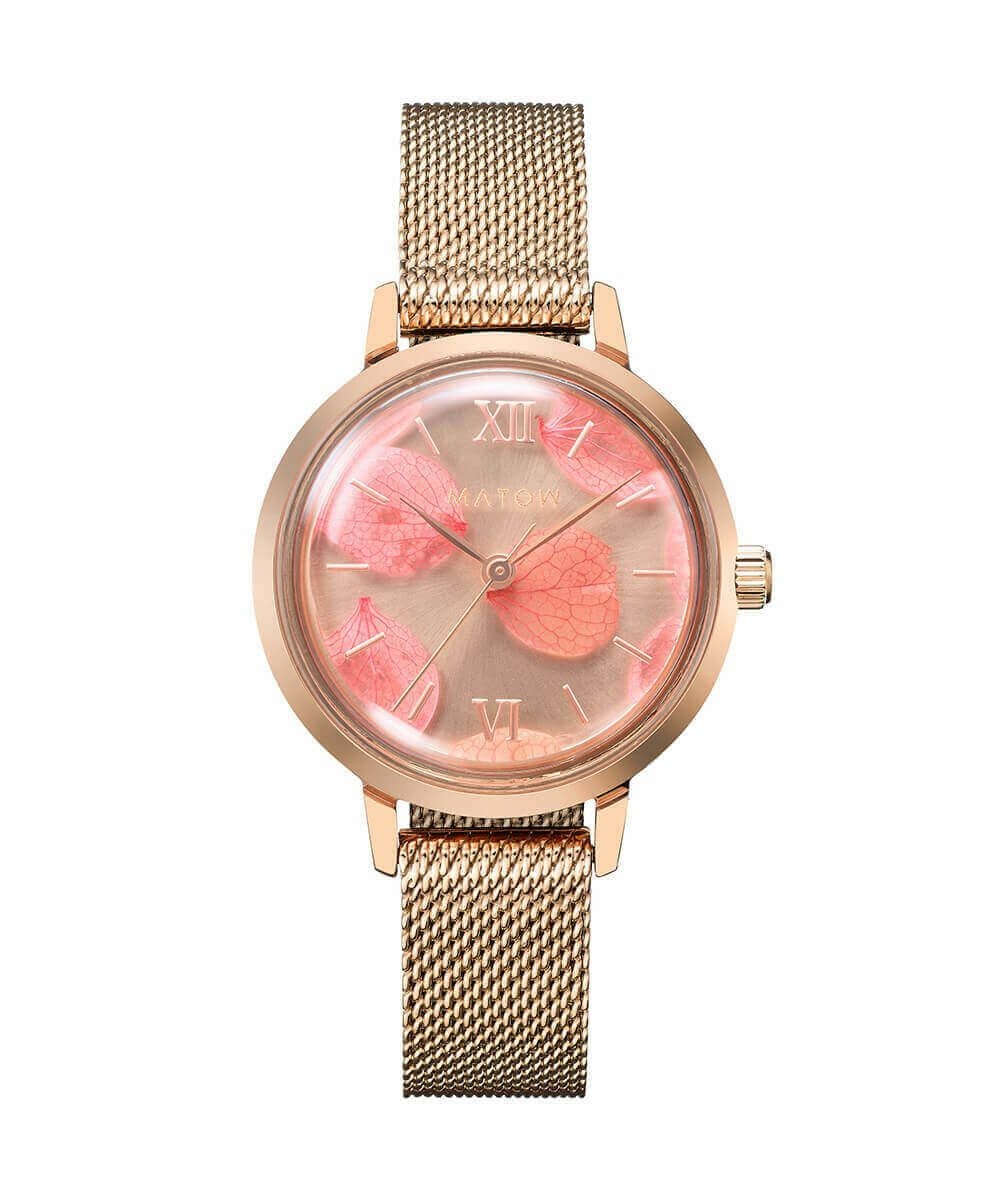 MATOW マトウ SHIKI BOUQUET 山桜 ROSE GOLD MESH レディース 腕時計