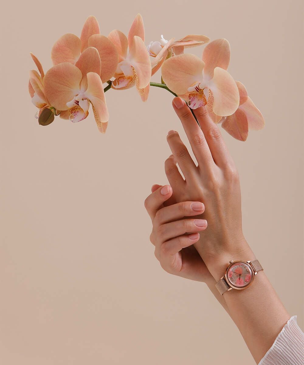 MATOW マトウ SHIKI BOUQUET 山桜 ROSE GOLD MESH レディース 腕時計