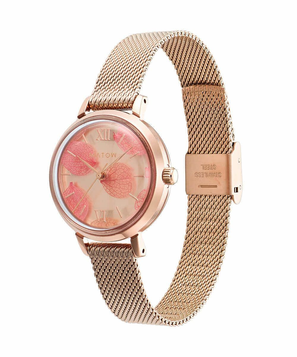 MATOW マトウ SHIKI BOUQUET 山桜 ROSE GOLD MESH レディース 腕時計