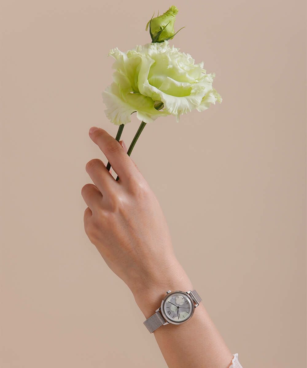 MATOW マトウ SHIKI BOUQUET 鈴蘭 SILVER MESH レディース 腕時計