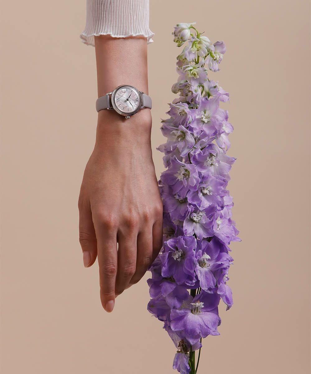 MATOW マトウ SHIKI BOUQUET 花霞 SILVER LILAC LEATHER レディース