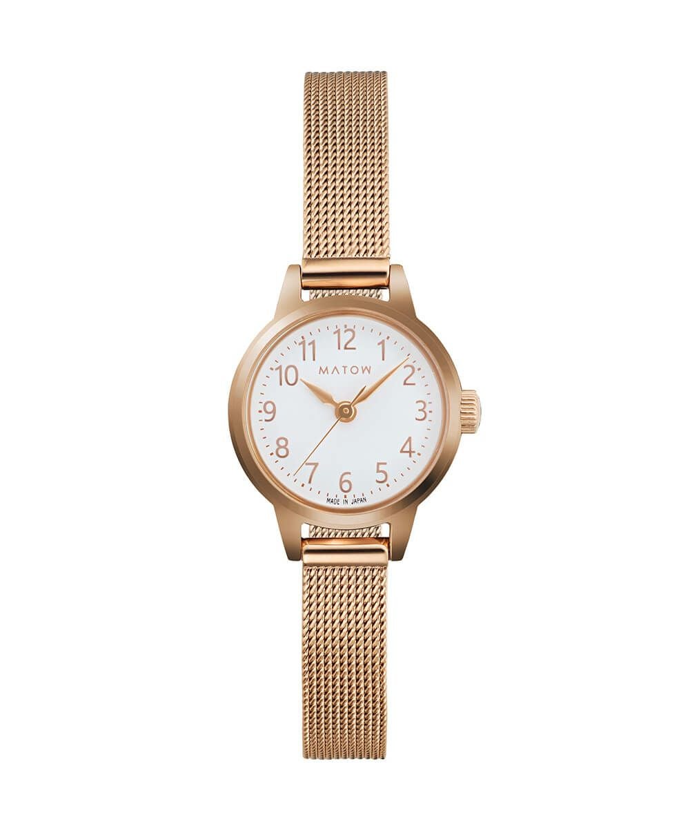 MATOW マトウ TSUKI 清月 / ROUND ROSE GOLD WHITE MESH レディース