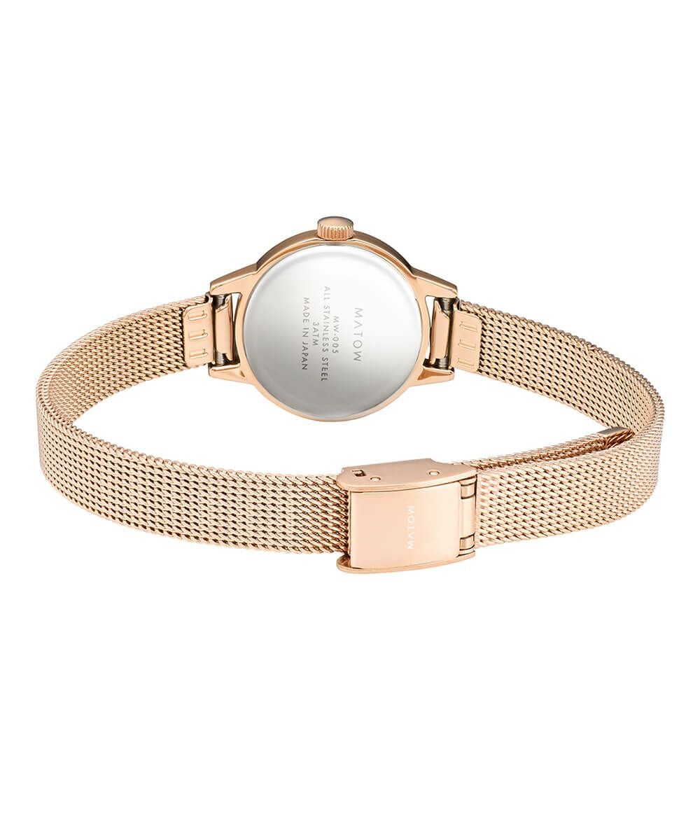 MATOW マトウ TSUKI 清月 / ROUND ROSE GOLD WHITE MESH レディース
