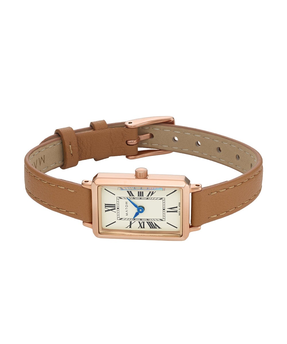 MATOW マトウ TSUKI 月華 / SQUARE ROSE GOLD CREAM BEIGE LEATHER
