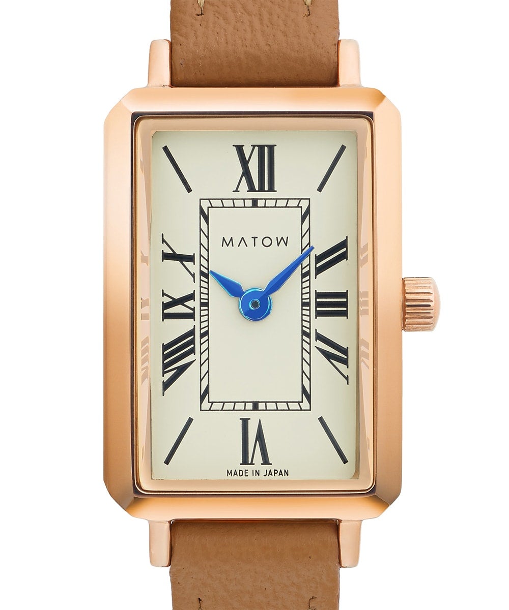 MATOW マトウ TSUKI 月華 / SQUARE ROSE GOLD CREAM BEIGE LEATHER
