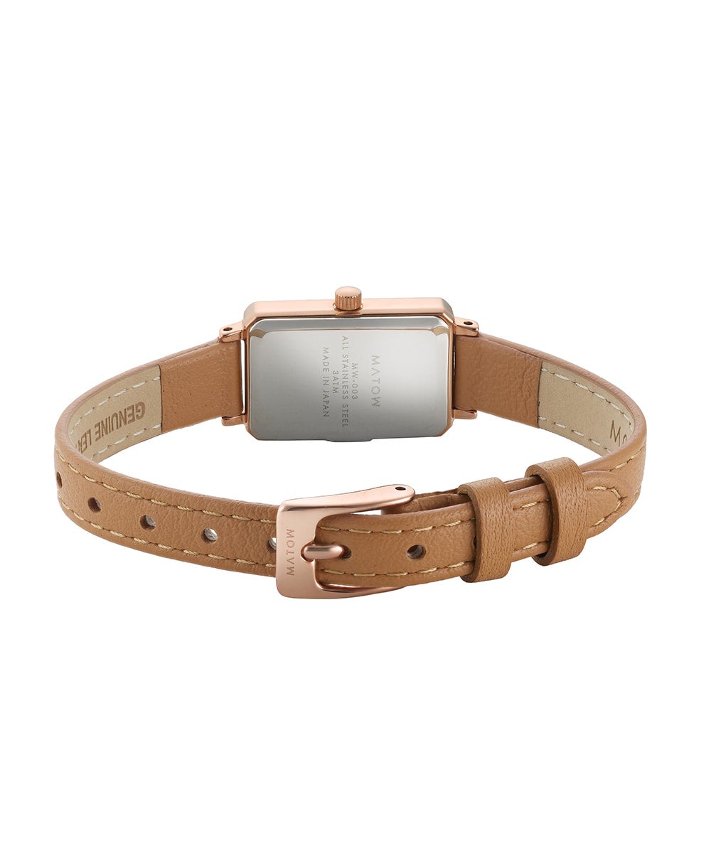 MATOW マトウ TSUKI 月華 / SQUARE ROSE GOLD CREAM BEIGE LEATHER
